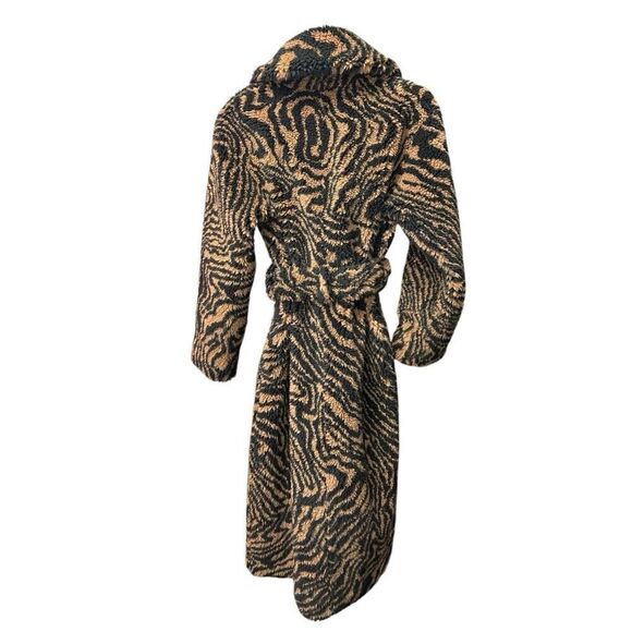 A.L.C. Anderson Tiger Stripe Faux Fur Retro Coat Size Size XS - Picture 12 of 15